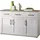 Stella Trading Sideboard 140 x 88 x 45 cm Weiß / Lärche