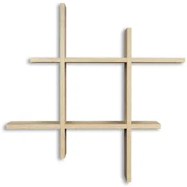 levandeo Wandregal 75 x 75 cm Sonoma Eiche