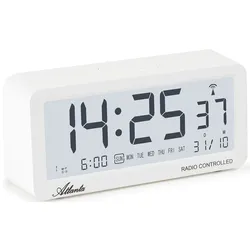 Funkwecker ATLANTA "1879-0", weiß, Wecker, Beleuchtung, digitale Anzeige, Schlafzimmer