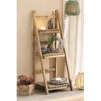 Dekoleidenschaft Regal Recycling-Chic aus Holz, klappbar, rustikal, 3 Böden,