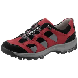 WALDLÄUFER Schnürschuh Damen Rot/Schwarz 4,5