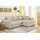 luma-home Eckcouch Cord 3-Sitzer Beige/Grau