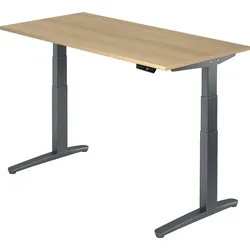 bümö elektrisch höhenverstellbarer Schreibtisch 160x80 cm mit Memory-Steuerung - Design Schreibtisch höhenverstellbar elektrisch, elektrischer