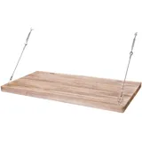 Mendler Wandtisch HWC-H48, Wandklapptisch Wandregal Tisch mit Tafel, klappbar Massiv-Holz - 100x50cm