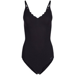 SKINY Damen Body - Unterwäsche, Spaghettiträger, Spitze, V-Ausschnitt, einfarbig Schwarz 36
