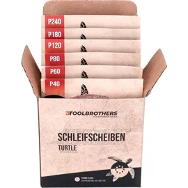 Bosch GEX 12V-125 inkl. 2x Akku 3,0 Ah + Ladegerät + Schleifset + L-Boxx
