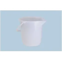 Hünersdorff Industrie-Eimer 10,5 L, rund mit Ausguss naturfarben, HDPE