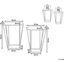 Beliani Couchtisch SIERRA Glas Gold