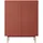 Feldmann-Wohnen Highboard 97 x 122 x 37 cm Keramikrot / Eiche