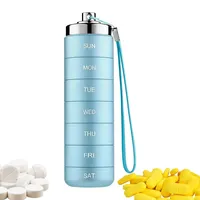 Tablettenbox 7 Tage, Metall Reise-Pillendose Tragbare Pillenbox Medikamentenbox Tabletten-Organizer Medikamentenspender Für Reise, Zuhause, Urlaub, Geschäftsreise, Pendeln