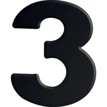 Ziffern selbstklebend 0-9 Aluminium, schwarz - 3,