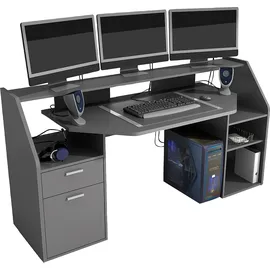FMD Zocker 1 Gaming Desk grau