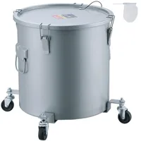 Vevor Fritteusen-Fetteimer, 30 L Ölentsorgungsbehälter mit Rollensockel, Kohlenstoffstahl mit