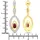 vira jewels Ohrhänger Vira Jewels Gelb/Rot 40mm Silber 925