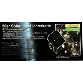 Mojawo 50er LED Solar Lichterkette warmweiß-MLK200W