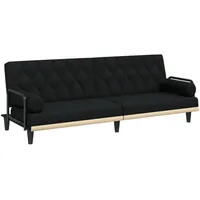 VidaXL Schlafsofa mit Armlehnen Schwarz Stoff