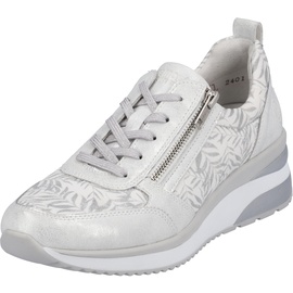 Remonte Damen D2401 Sneaker, Ice/reinweiss/Silber / 91, 39 EU