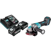 Makita GA 047 GM201 Akku Winkelschleifer 40 V max. 125 mm X-LOCK Brushless + 2x Akku 4,0 Ah + Ladegerät