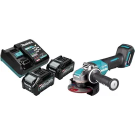 Makita GA 047 GM201 Akku Winkelschleifer 40 V max. 125 mm X-LOCK Brushless + 2x Akku 4,0 Ah + Ladegerät
