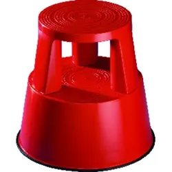 Rollhocker Step Kunststoff, rot - rot