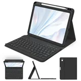 FUWANG Tastatur Hülle für iPad Hülle mit Tastatur für Air 11 Zoll (M3 2025/M2 2024) & 5./4. Generation, mit Abnehmbarer Bluetooth Tastatur, 3 Stufen Neigung & QWERTZ