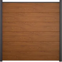 GROJA Zaun-Set 180 x 180 cm Golden Oak/Kunststoff