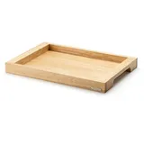 Continenta Tablett Gummibaum 44 x 29,5 cm Holz Braun