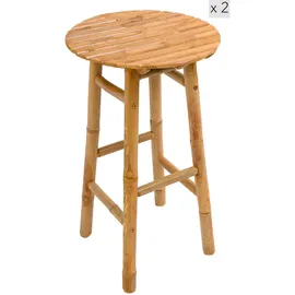 Möbel Kraft Barhocker 2er-Set ¦ braun ¦ Maße (cm): B: 40 H: 69