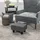 Homcom Sitzhocker mit Leinenoptik Kunststoff 40 x 24 x 30 cm Dunkelgrau