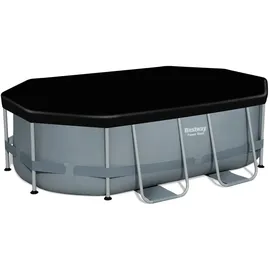 BESTWAY PVC-Abdeckplane 305 x 184 cm, schwarz, oval