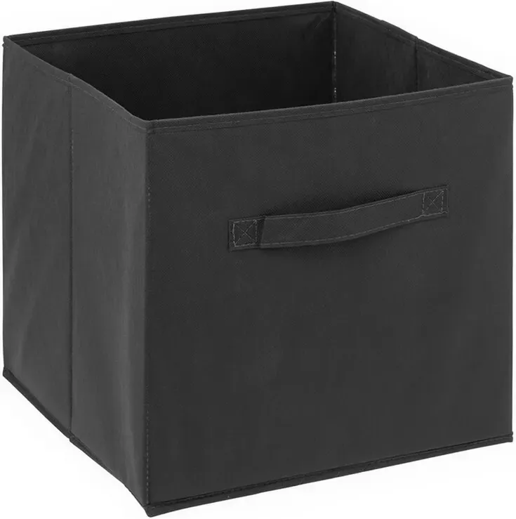 Graue Stoff-Aufbewahrungsbox 31x31cm