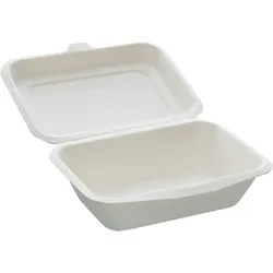 METRO PROFESSIONAL Dönerbehälter zum Mitnehmen Zuckerrohr Bagasse 8x12,5x7cm 5x50 Stück weiß