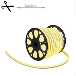 LED Lichtschlauch NEON FLEX 230V Slim - GELB - 100cm Zuschnitt - Anfertigung nac...