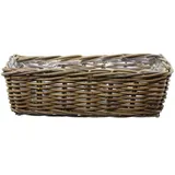 Frank Flechtwaren Pflanzkasten "Rattan", klein ca. 46 x 16 x 15 cm, Bluemenkasten aus Geflochtenem stabilen Rattan.