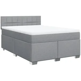 vidaXL Boxspringbett 140 x 200 cm Hellgrau
