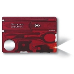 Victorinox 0.7300.T SwissCard Lite, transparentes Rot