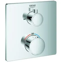 Grohe Fertigmontageset Grohtherm chr, UP-Wannen-Thermostat mit 2-Wege-Umstellung