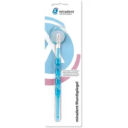 Miradent Plaquetest Mira2+Spiegel blau transparent 1 St
