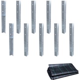 Wickey SolidLock 10 Stk. inkl. Unkrautvlies silber sans taille