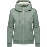 Ragwear Damen, leichte Wasserdichte Outdoorjacke mit Kapuze Oggie Warm YOUMODO Dusty Green Gr.