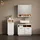 livinity® Waschbeckenunterschrank Temo 80 x 64 x 40 cm Weiß