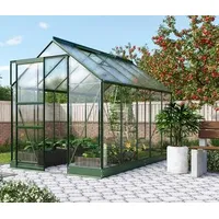 Vitavia Gewächshaus Pontos 6200, ESG/NSG, inkl. Fundament, Dunkelgrün