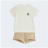 adidas Kids Shorts und T-Shirt-Set Stone Khaki 98