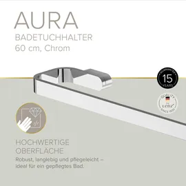 Lenz Aura Badetuchhalter Chrom 60 cm
