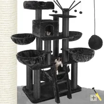 Tectake Gismo 195 cm schwarz