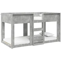 vidaXL Etagenbett Beton Grau 80 x 200 cm Holzwerkstoff grau