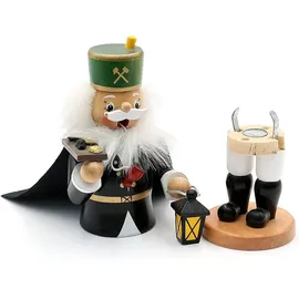 Dekoteam24 Rauchfigur, Schwarz, Holz, 6x17x9 cm, Dekoration, Weihnachtsdekoration