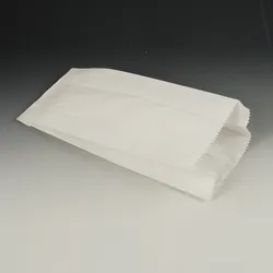 Papstar 1000 Stück Papierfaltenbeutel, Cellulose, gefädelt 42 x 15 x 7 cm weiss Füllinhalt 3 kg