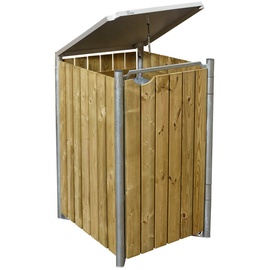Hide Mülltonnenbox Holz, 70x115x81cm (BxHxT), 240 Liter -