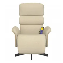 vidaXL Massagesessel mit verstellbarer Rückenlehne Kunstleder 80 x 100 x 90 cm Weiß
